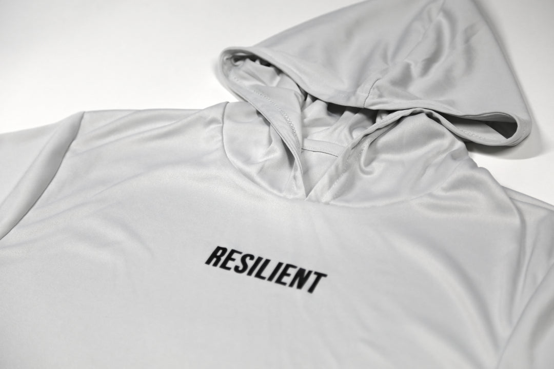 “RESILIENT" Dry Fit Hooded Long Sleeve T-Shirt