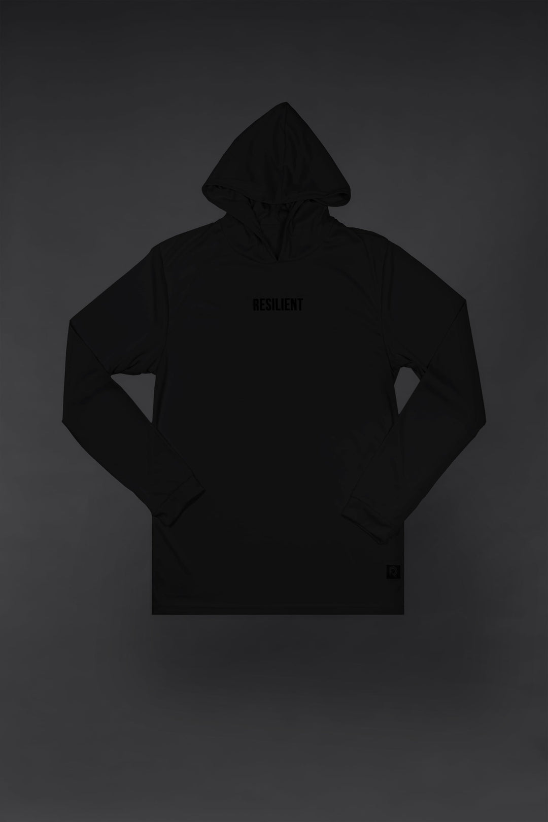 “RESILIENT" Dry Fit Hooded Long Sleeve T-Shirt