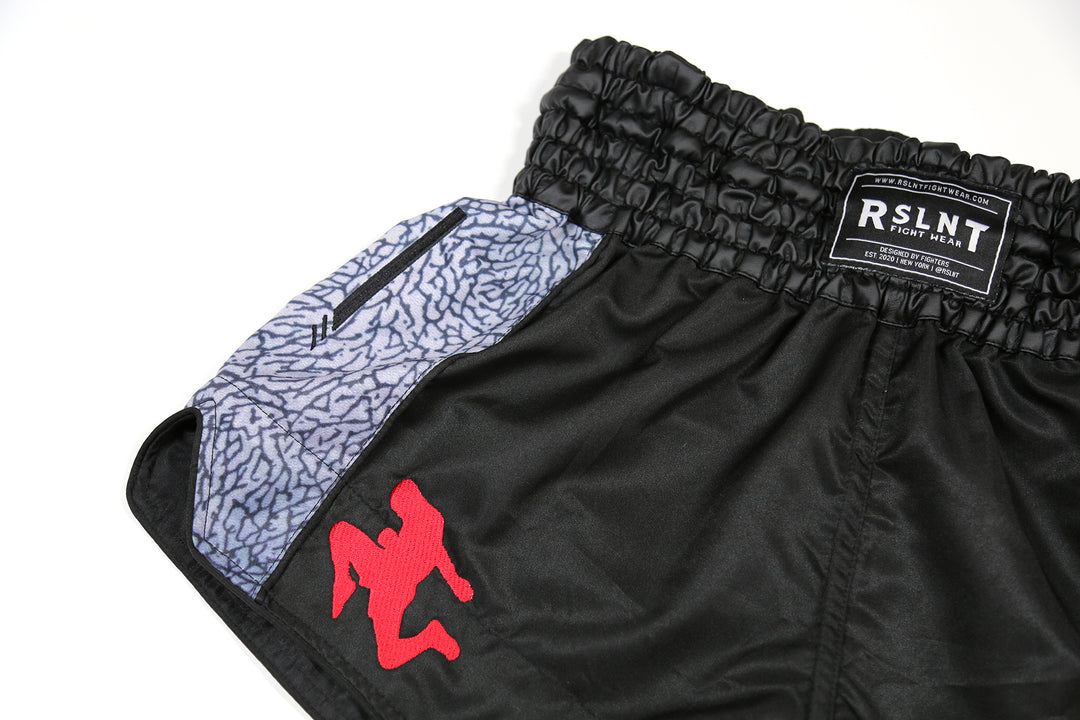 "AIR RSLNT 4.0" Muay Thai Shorts ("Leather" Waist Band)