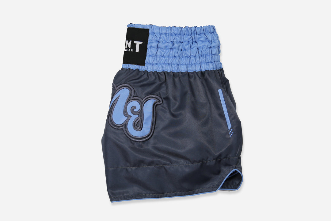 "Retroactive" Microfiber Muay Thai Shorts (Slate)