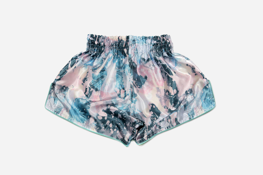 "Drip" Muay Thai Shorts (Aqua/Pink)