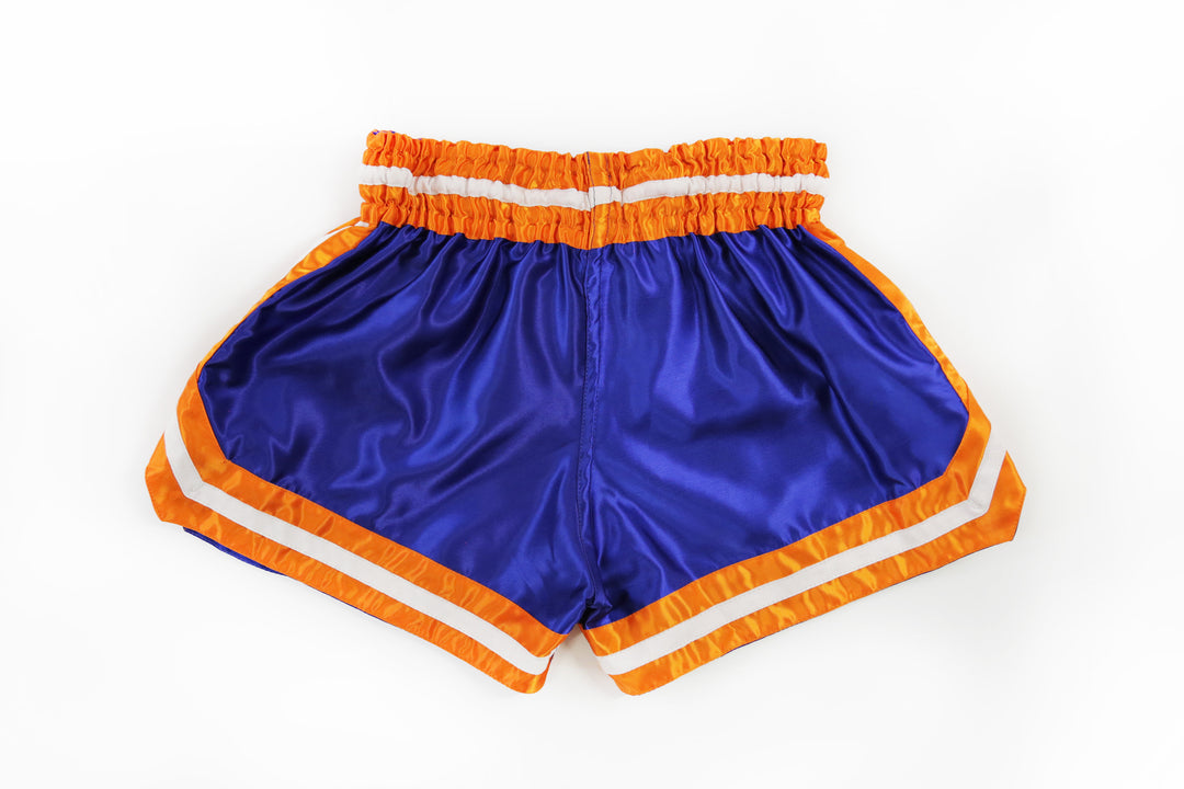 "New York" Muay Thai Shorts (Blue / Orange / White)