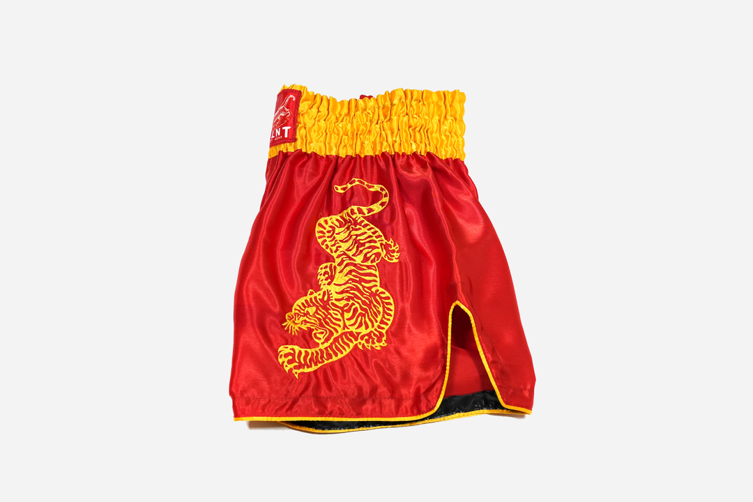 "Year of the Tiger" Muay Thai Shorts (Red/Gold)