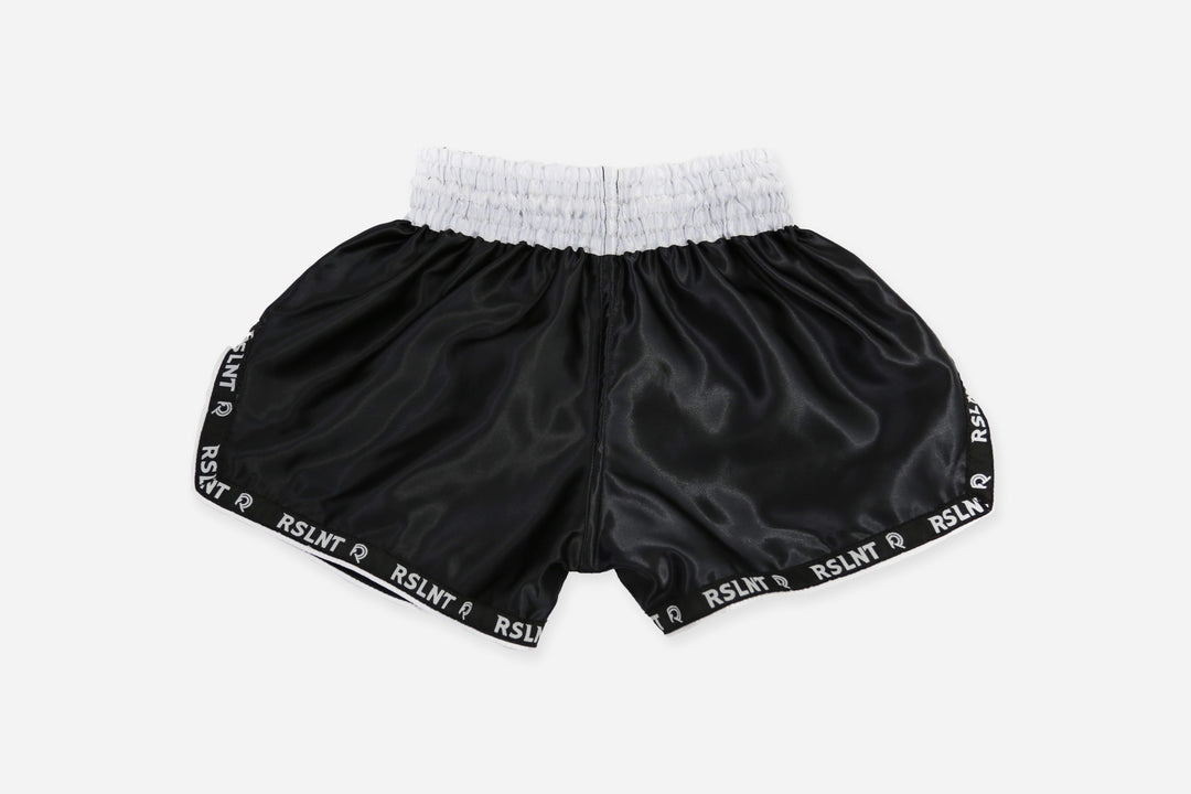 "Tiger" Muay Thai Shorts (Black/White)